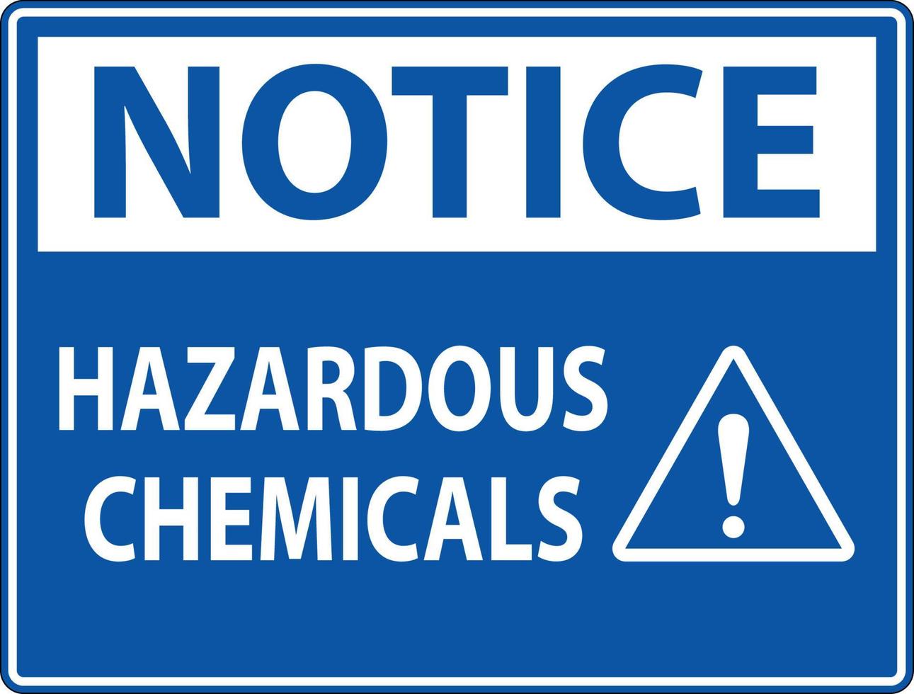 avviso sostanze chimiche pericolose segno su sfondo bianco vettore