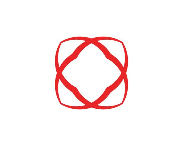 Icone del modello logo e simboli anello cerchio vettore