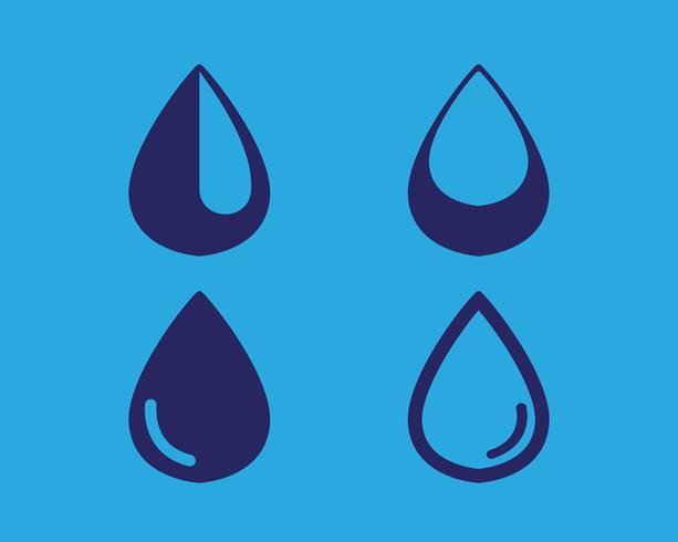 Vettore dell&#39;illustrazione del modello di logo della goccia di acqua