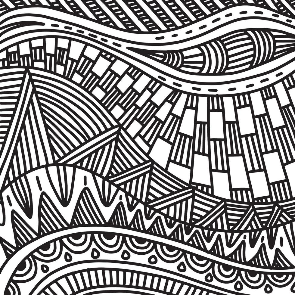 illustrazione della linea di doodle vettore