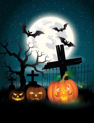 Felice poster di Halloween. Illustrazione vettoriale