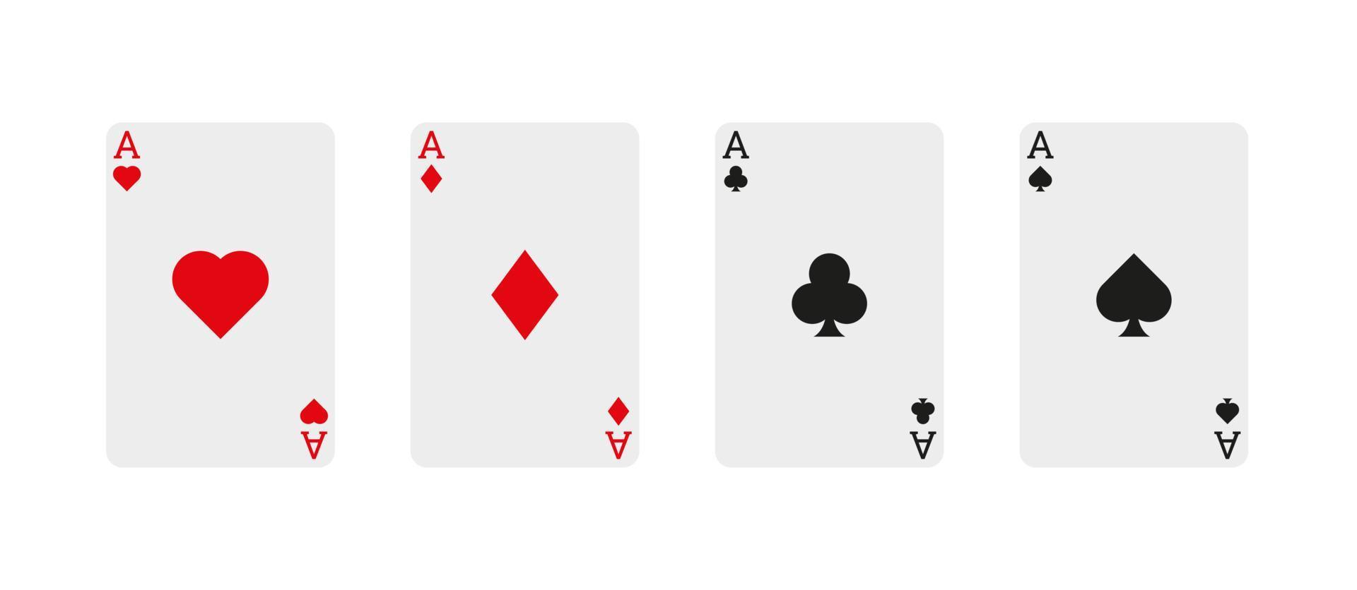 set di icone di carte da gioco. illustrazione vettoriale isolato su sfondo bianco