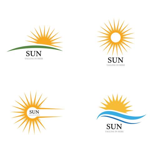 Icona di illustrazione vettoriale di sole