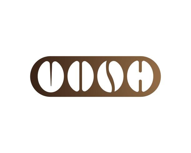 Icona di vettore del modello di logo di caffè