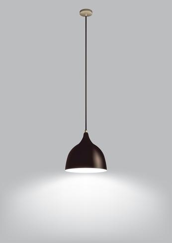 Lampada da soffitto nera. vettore