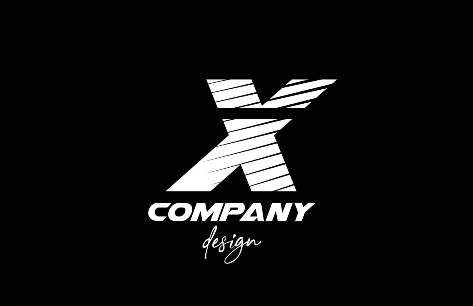 x alfabeto lettera icona logo design con colore bianco e nero. modello creativo per azienda e affari con stile audace affettato vettore