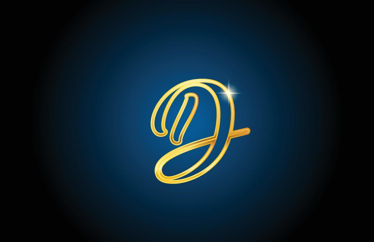 linea dorata d alfabeto lettera logo icona design. modello di lusso creativo per affari e aziende vettore