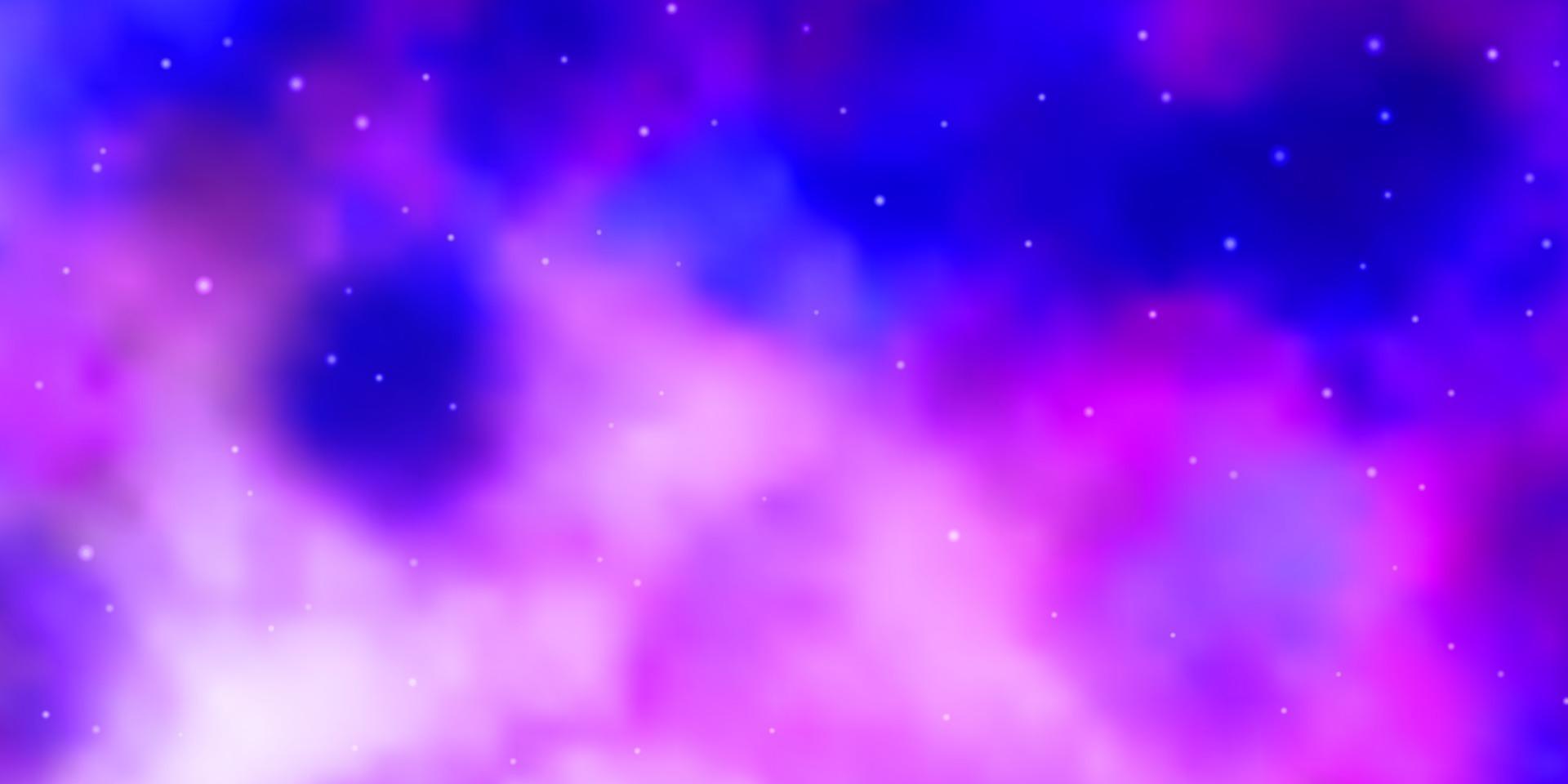 modello vettoriale rosa chiaro, blu con stelle astratte.