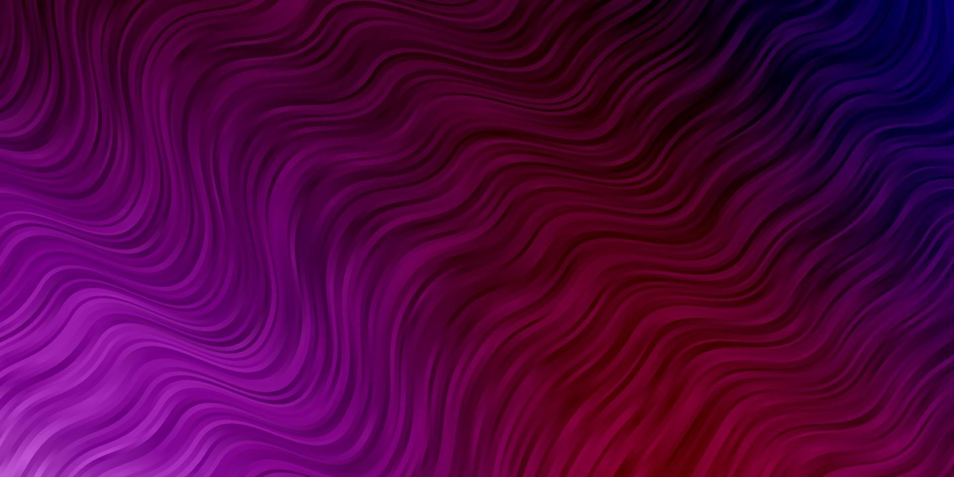 modello vettoriale viola scuro, rosa con linee curve.