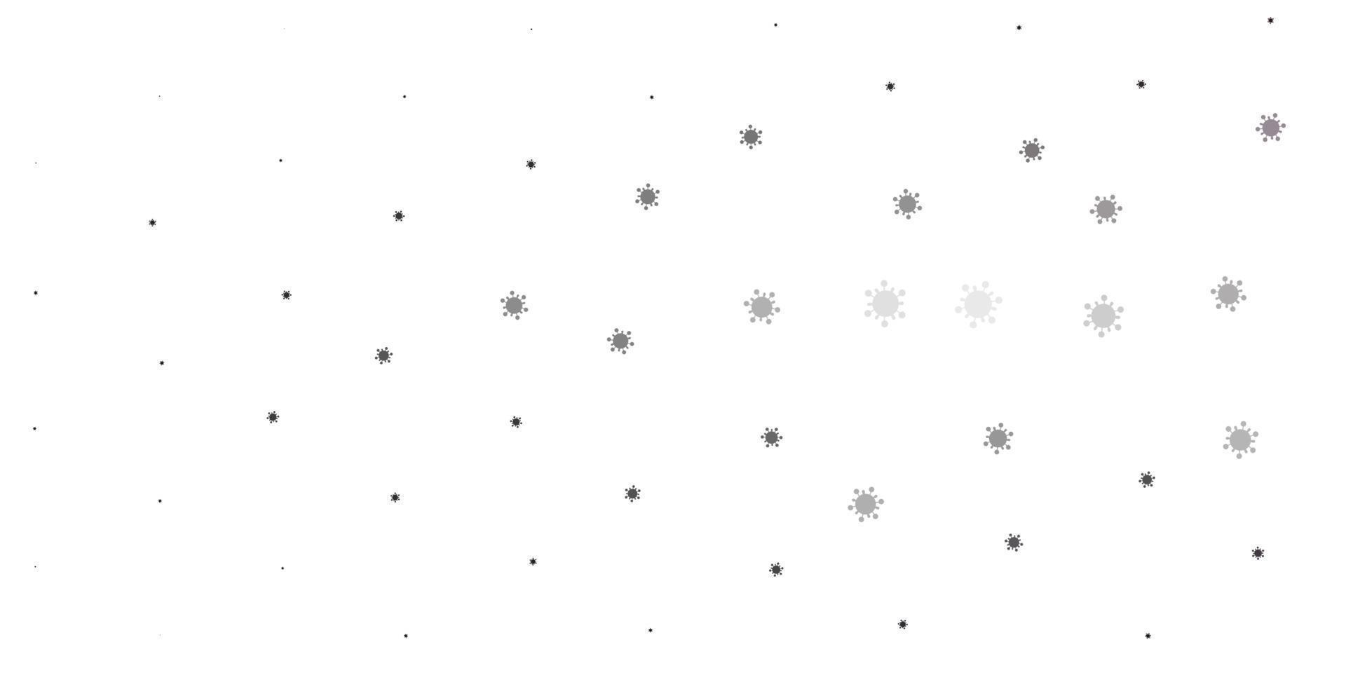 sfondo vettoriale grigio chiaro con simboli di virus.