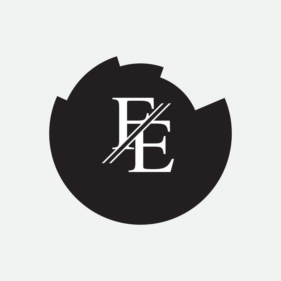 alfabeto lettere monogramma icona logo fe, ef, e e f vettore