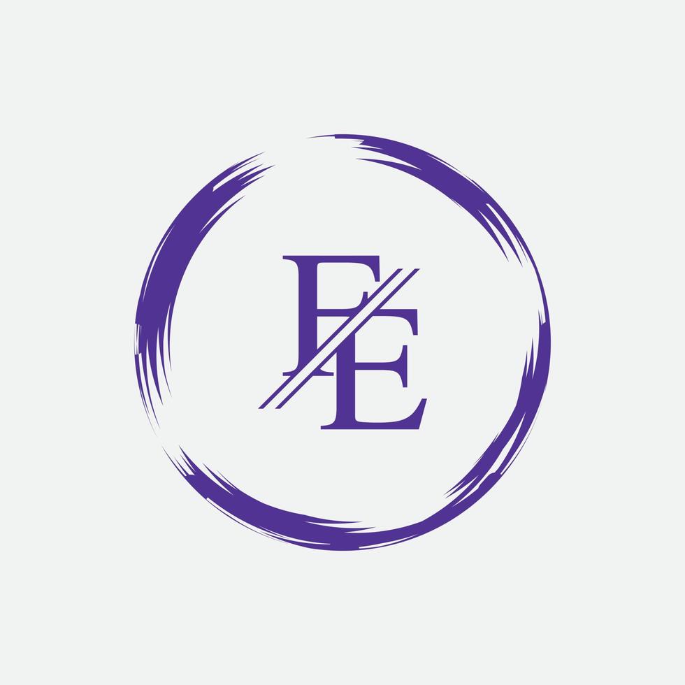 alfabeto lettere monogramma icona logo fe, ef, e e f vettore