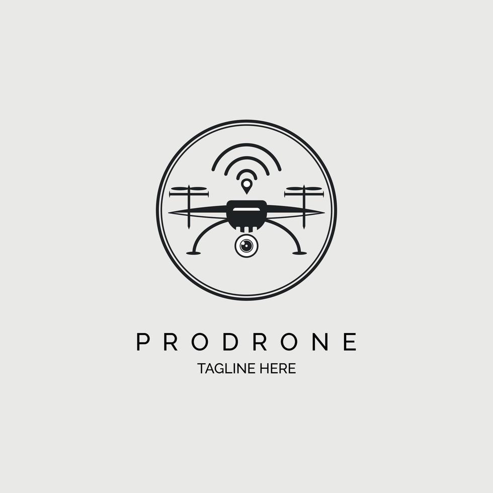 pro drone logo template design silhouette vettoriali per marchio o azienda e altro