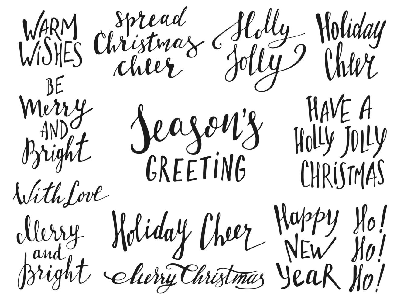 buon natale lettering design. testo di saluto. illustrazione vettoriale eps10