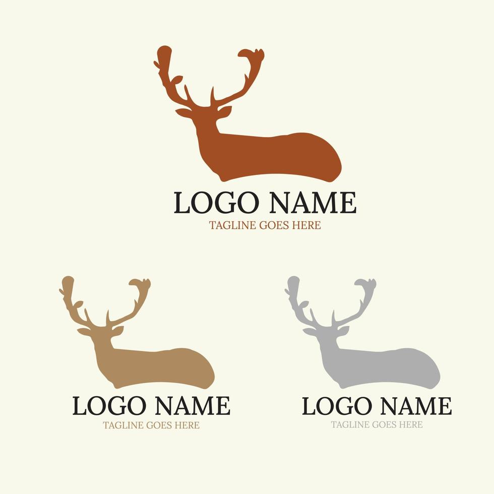 modello di logo di cervo vettore