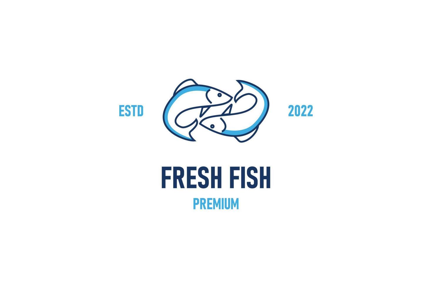 modello vettoriale di pesce icona logo design