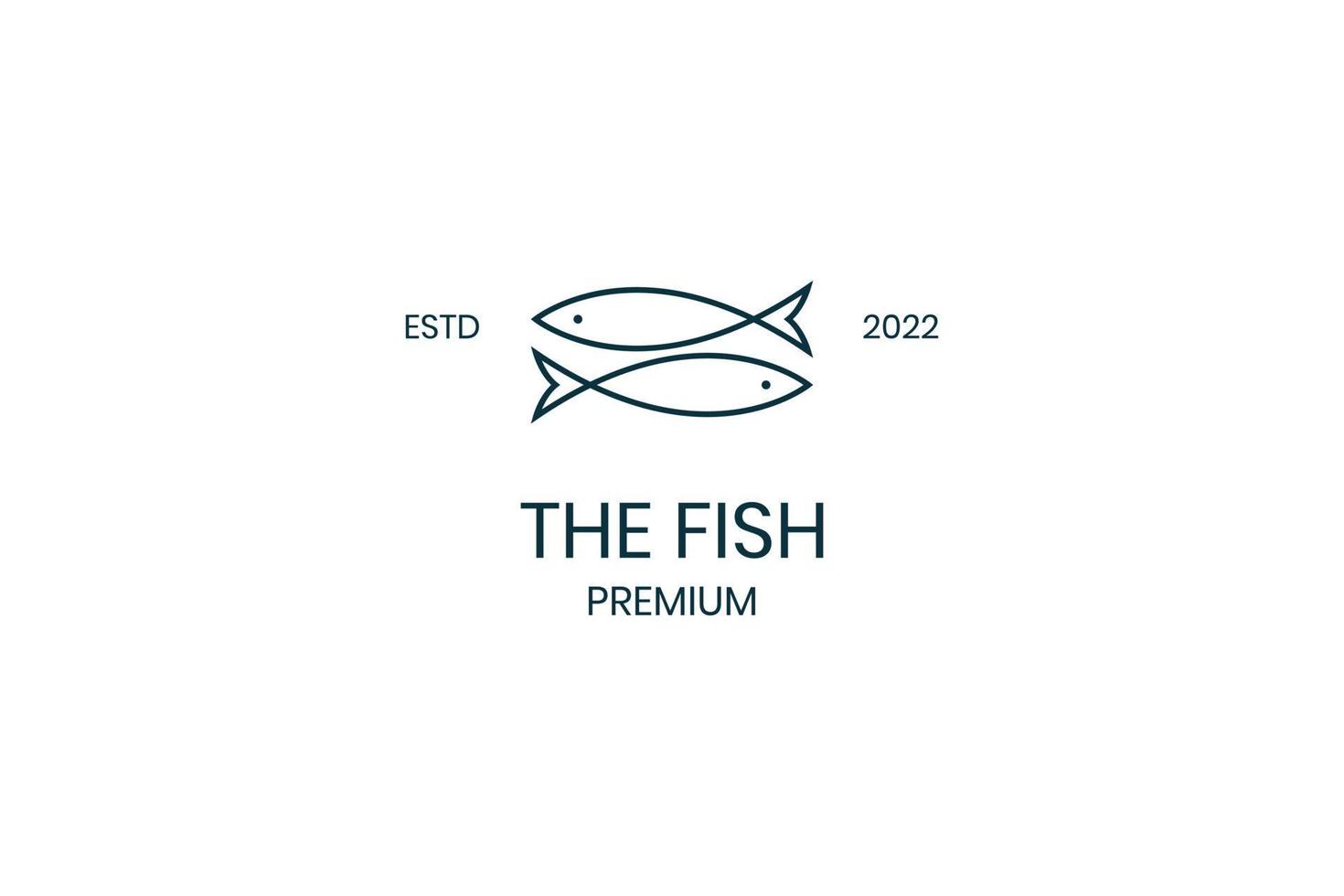 modello vettoriale di pesce icona logo design