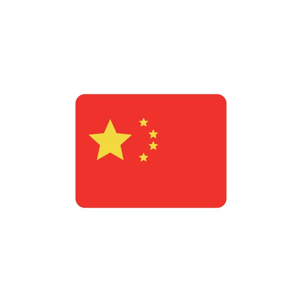 icona della bandiera cinese. vettore. vettore