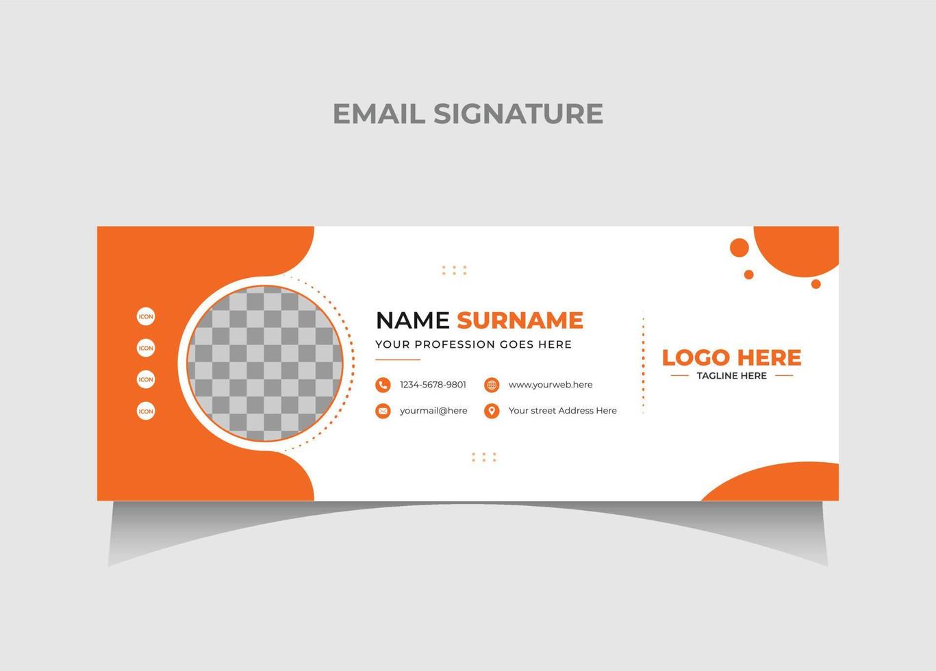 moderno modello di firma e-mail minimale design.creative firme e-mail aziendali multiuso pro vettore