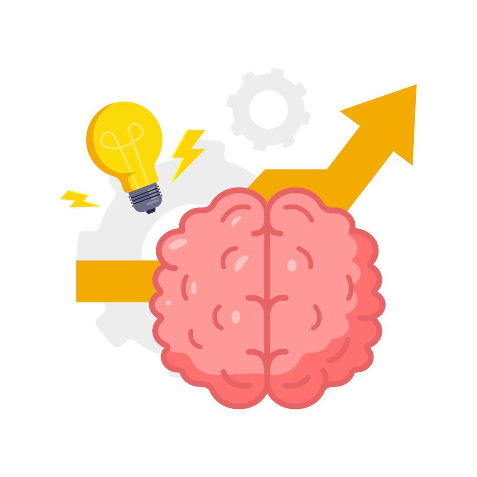 mentalità di crescita concetto illustrazione design piatto vettore eps10. elemento grafico moderno per pagina di destinazione, interfaccia utente vuota, infografica, icona