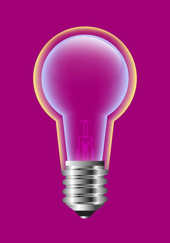 lampadina a colori, immagine vettoriale