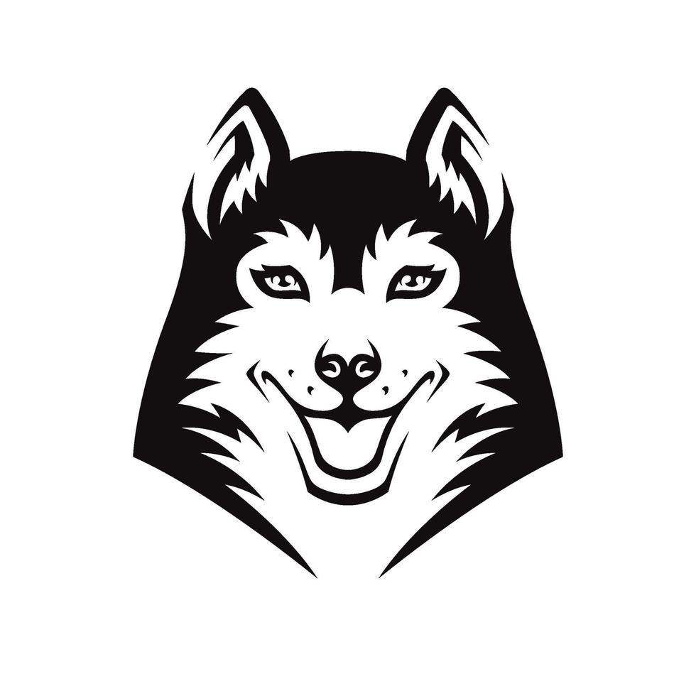 logo vettoriale faccia husky