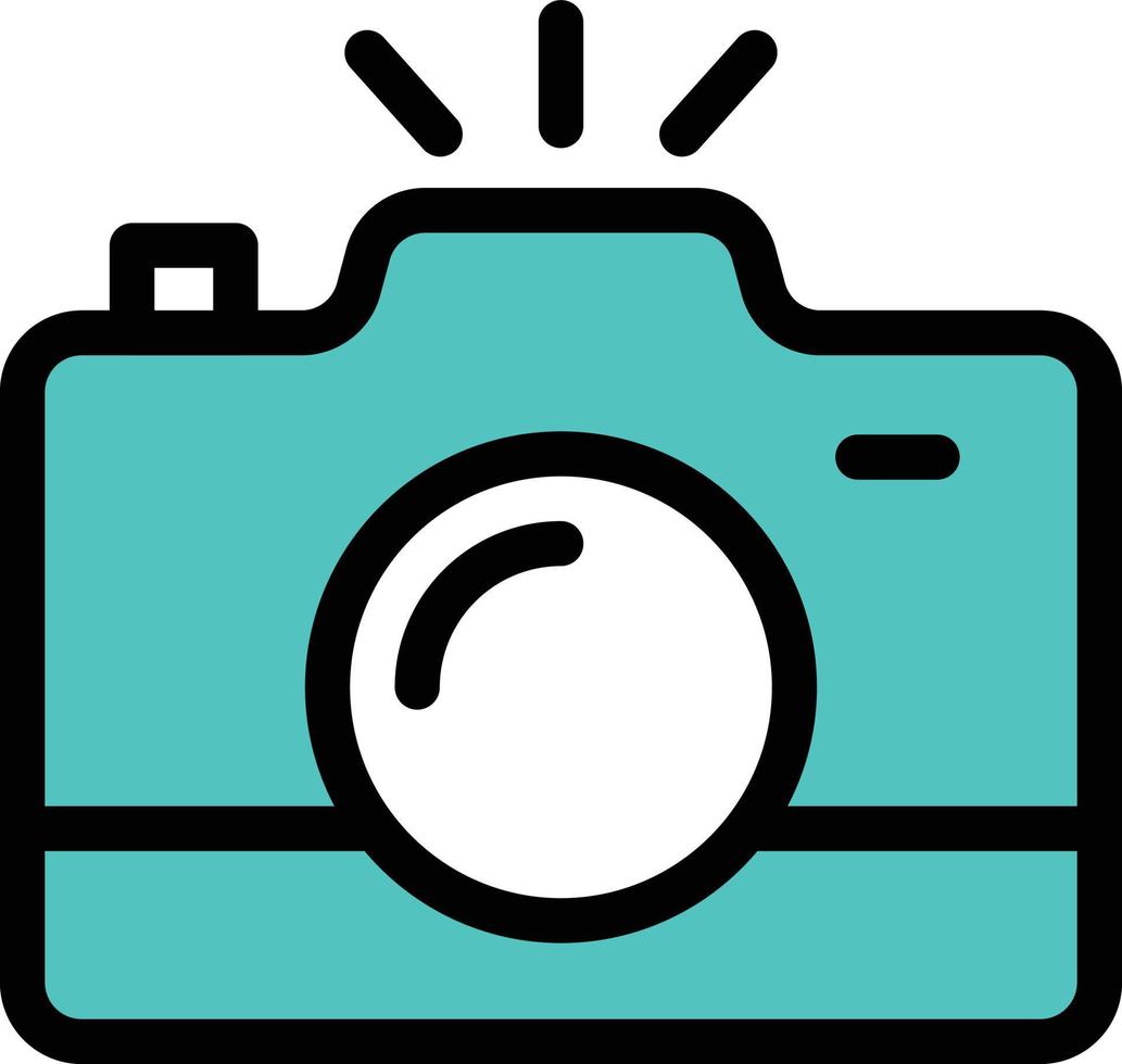 illustrazione vettoriale della fotocamera su uno sfondo. simboli di qualità premium. icone vettoriali per il concetto o la progettazione grafica.