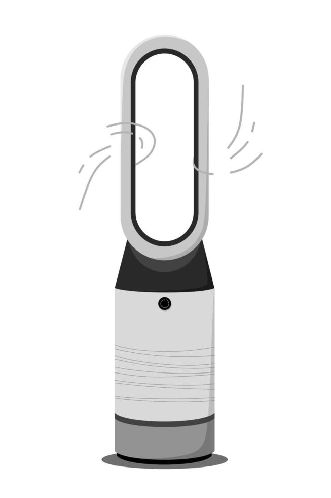 set di purificatori d'aria e umidificatori. dispositivi domestici per la filtrazione dell'aria. illustrazione vettoriale in uno stile piatto