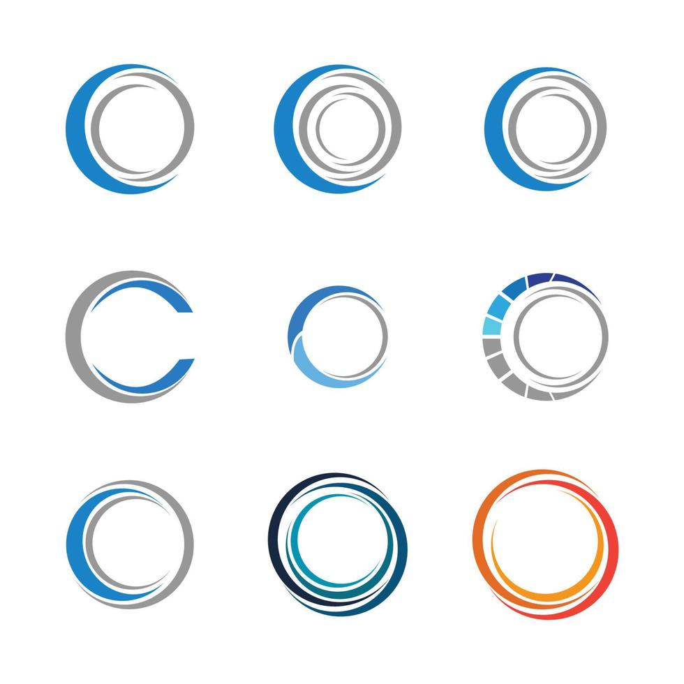 modello di progettazione dell'illustrazione dell'icona del logo del cerchio - vettore