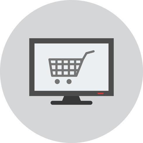 Icona dello shopping online vettoriale