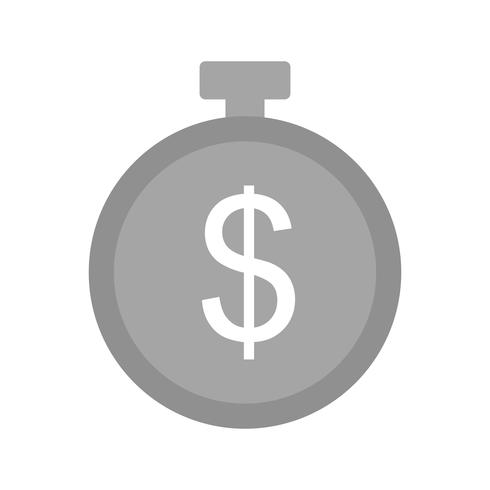 Icona del timer del dollaro vettoriale