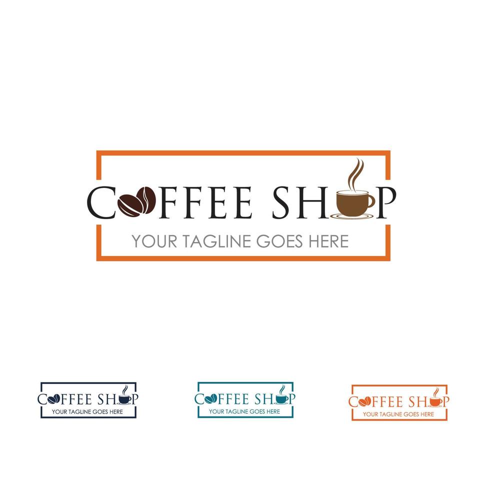 logo della caffetteria vettore