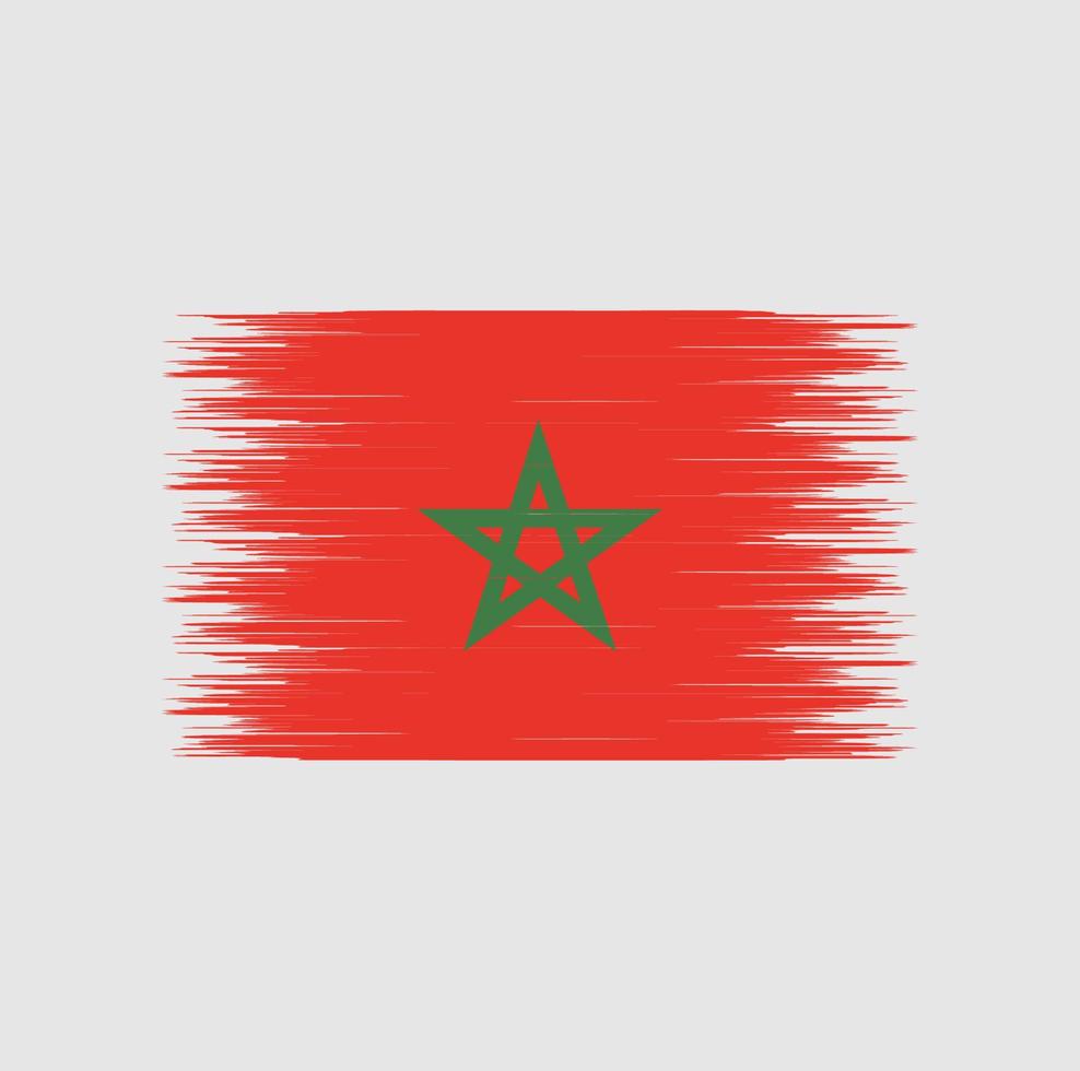 pennellata bandiera marocco, bandiera nazionale vettore