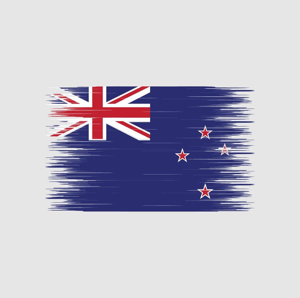pennellata bandiera della nuova zelanda, bandiera nazionale vettore