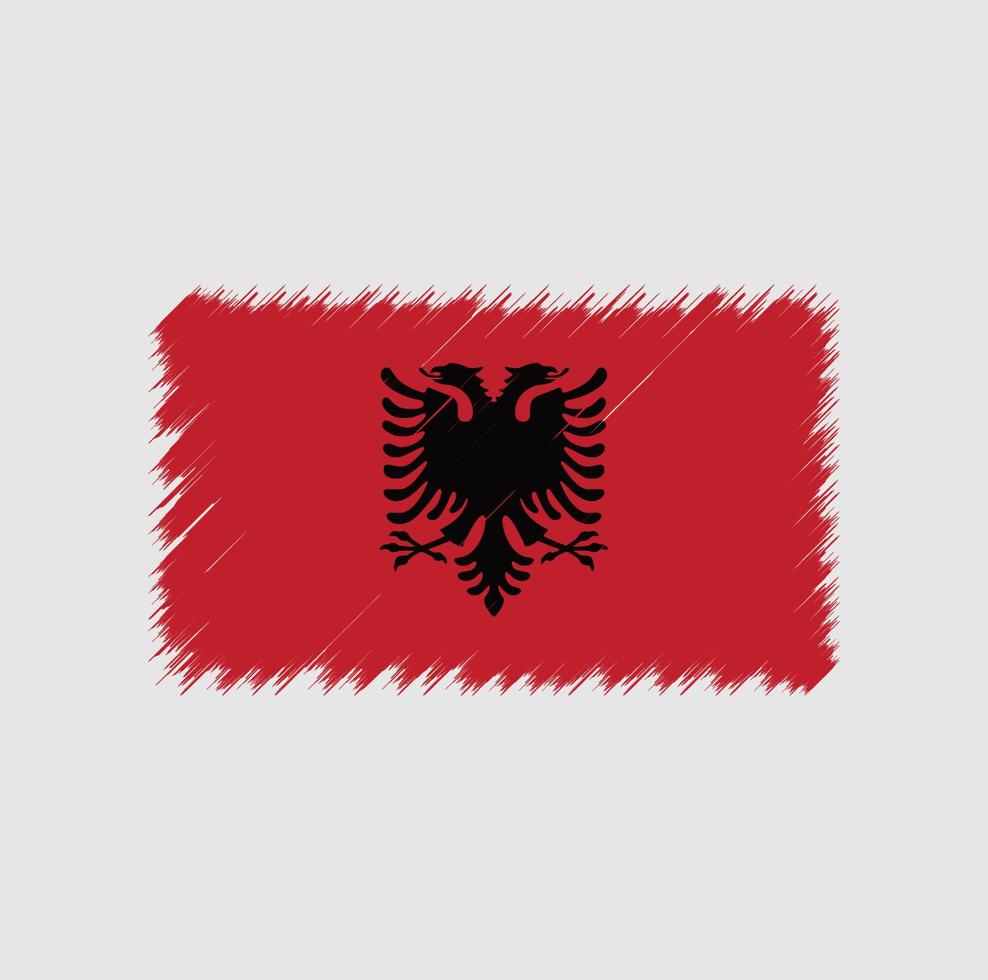 pennellata bandiera albania vettore