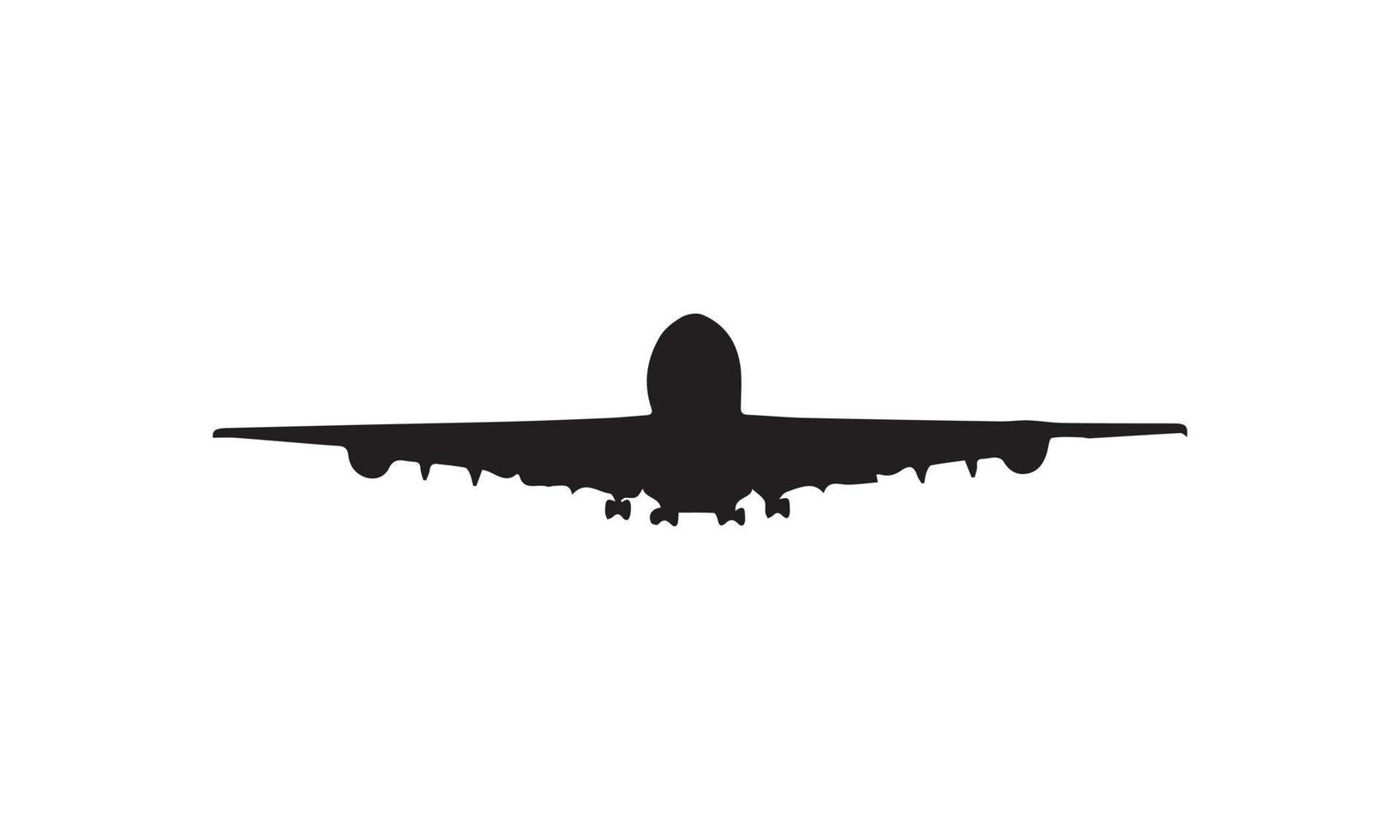 disegno dell'illustrazione di vettore dell'aeroplano in bianco e nero