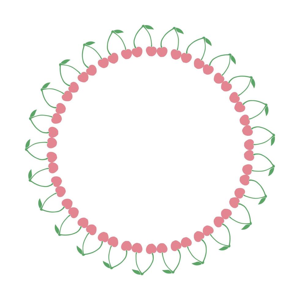 cornice con ciliegio isolato su sfondo bianco. vettore