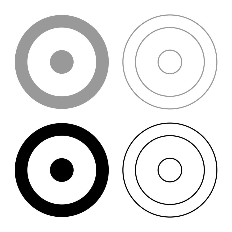 simbolo sole set di icone di colore nero grigio vettore