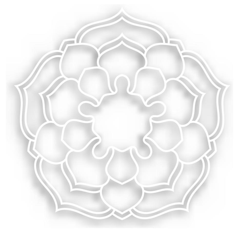 contorno mandala. fiore ornamentale rotondo doodle. elemento cerchio geometrico. vettore