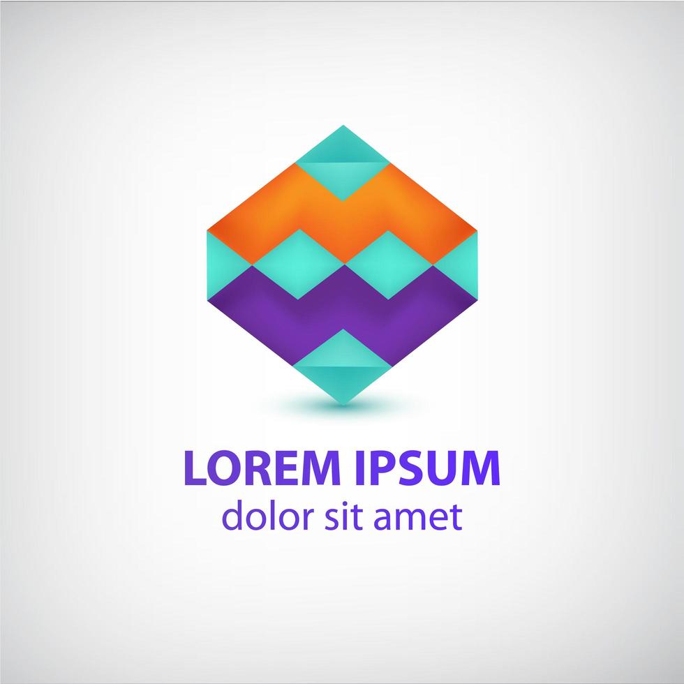 logo geometrico colorato astratto di vettore