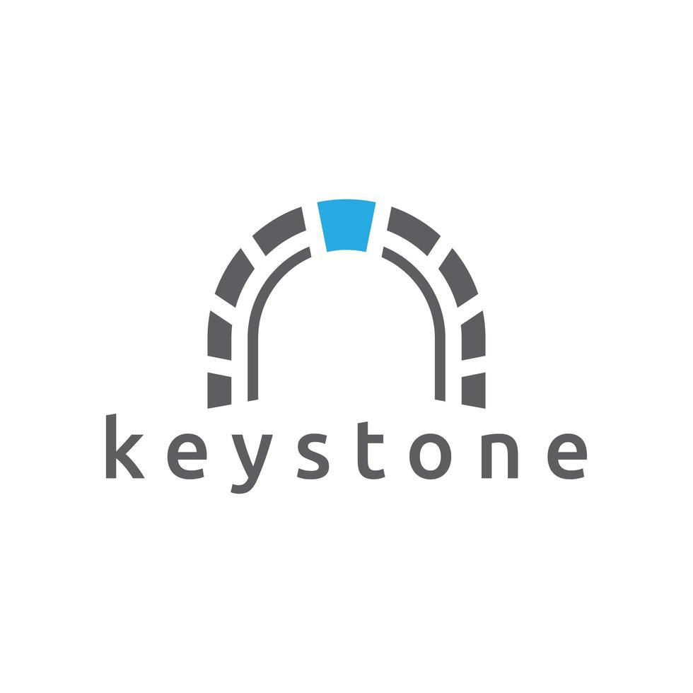 design semplice del logo keystone vettore