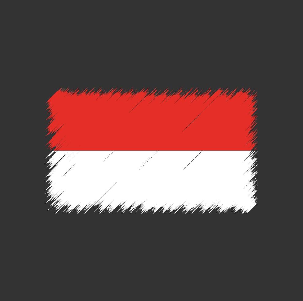 pennellata bandiera indonesia o monaco vettore