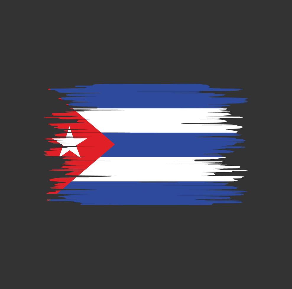 pennellata bandiera cuba, bandiera nazionale vettore