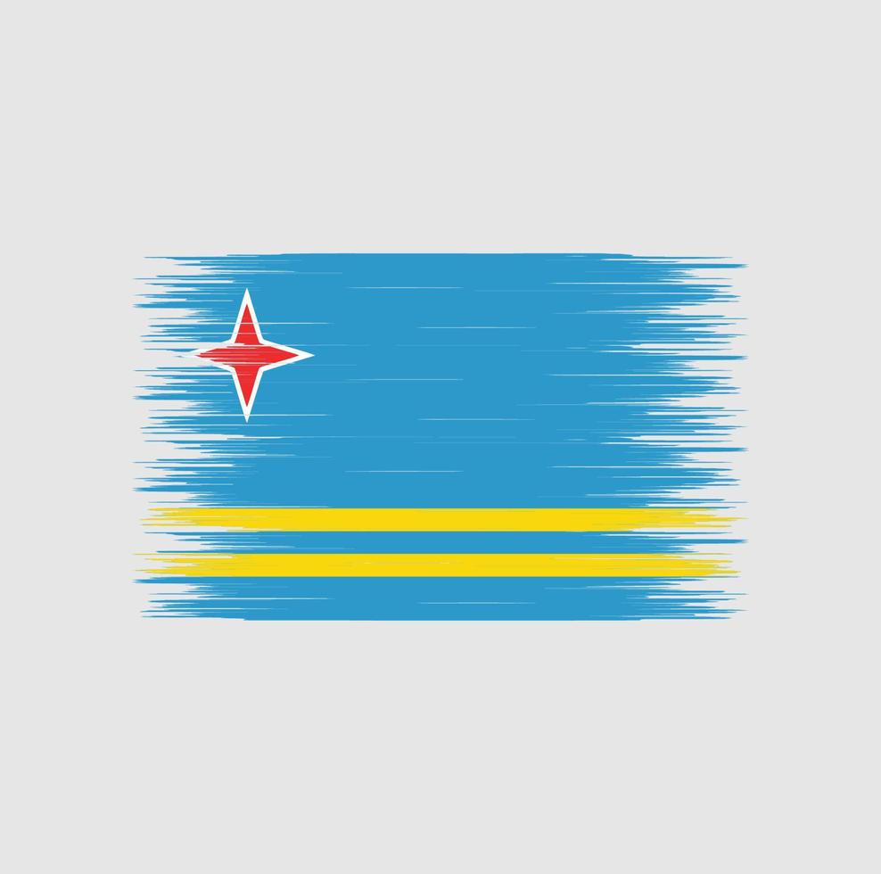 pennellata bandiera aruba, bandiera nazionale vettore