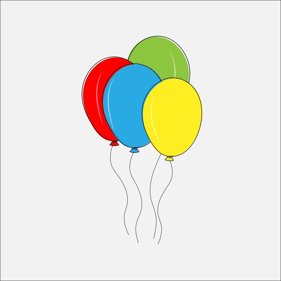 illustrazione di baloon carino vettore