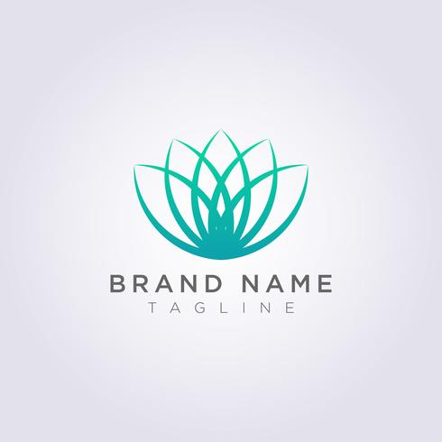 Icona di logo del fiore di lusso di disegno vettoriale