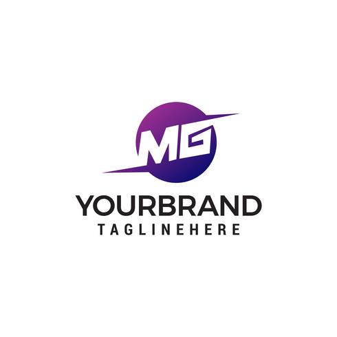 lettera MG logo design concetto modello vettoriale