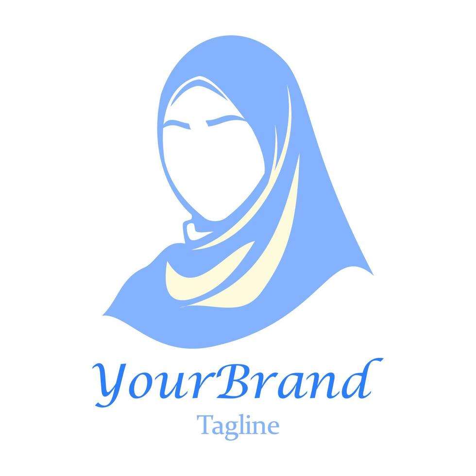 illustrazione grafica vettoriale logo di hijab alla moda