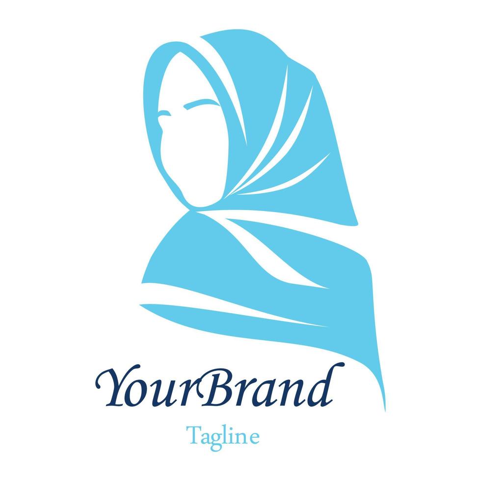 illustrazione grafica vettoriale logo di hijab alla moda