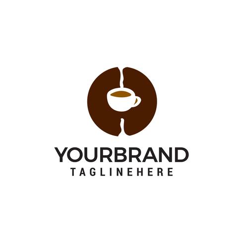 vettore del modello di concetto di progettazione di logo di caffè